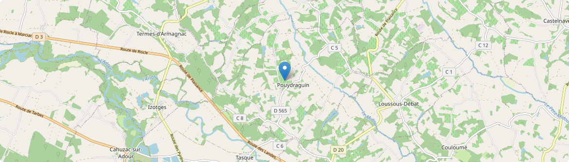Pouydraguin - Carte