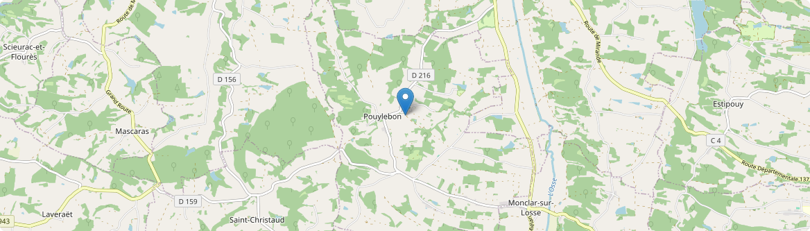 Pouylebon - Carte