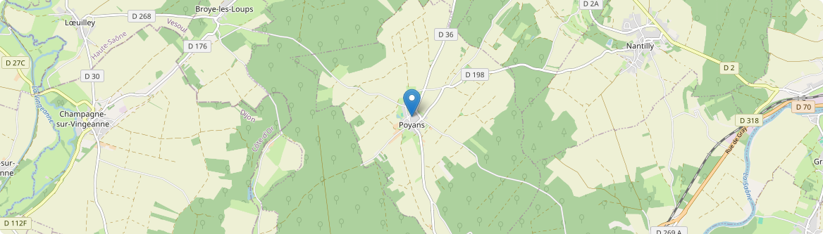 Poyans - Carte