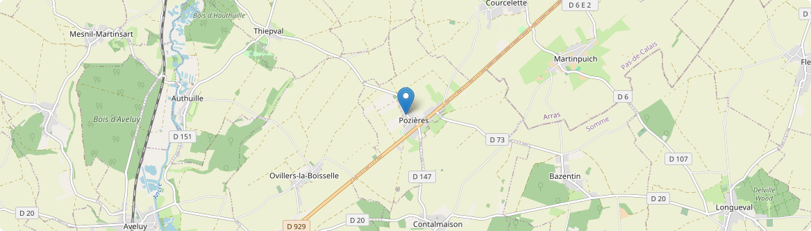 Pozières - Carte