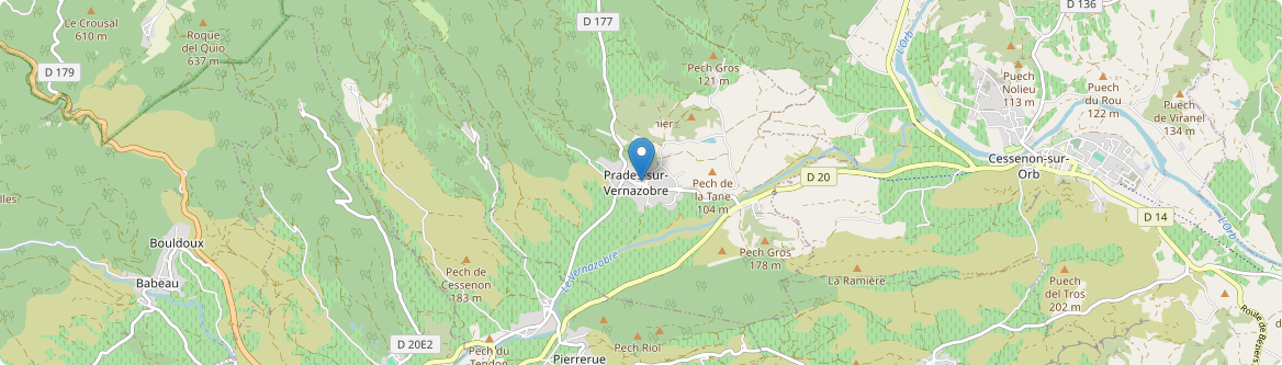 Prades-sur-Vernazobre - Carte