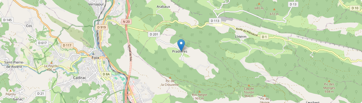 Pradières - Carte