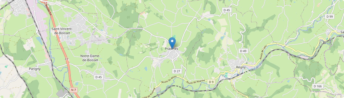 Pradines - Carte