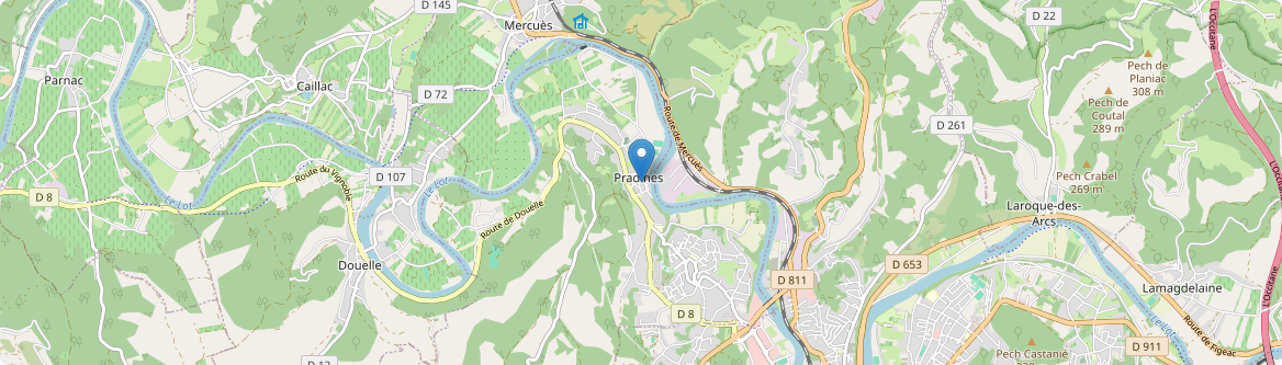 Pradines - Carte