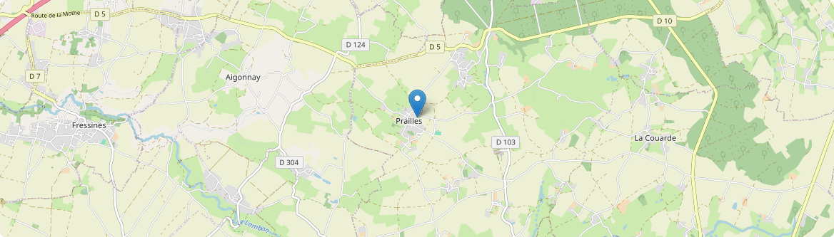 Prailles-La Couarde - Carte