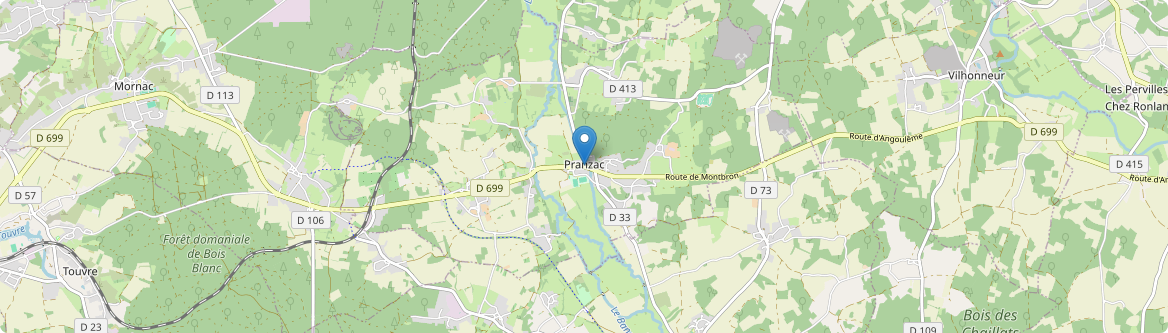 Pranzac - Carte