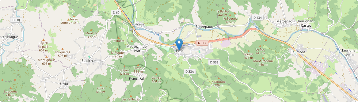 Prat-Bonrepaux - Carte