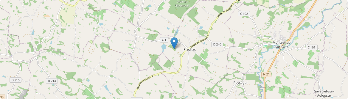Préchac - Carte