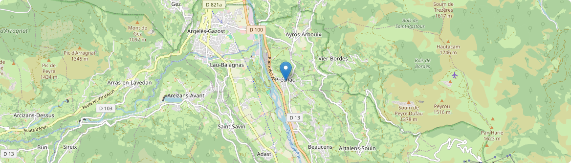 Préchac - Carte
