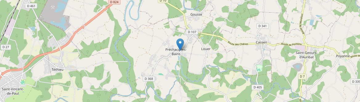 Préchacq-les-Bains - Carte