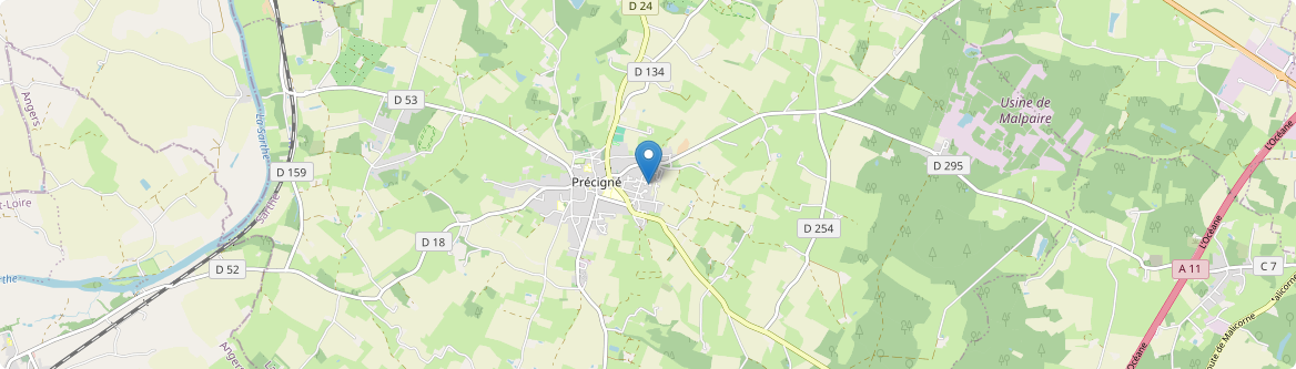 Précigné - Carte