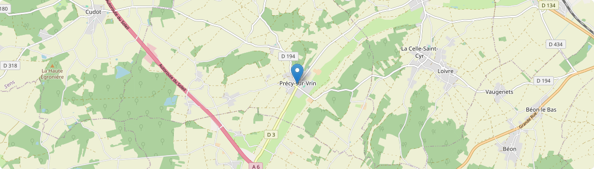 Précy-sur-Vrin - Carte