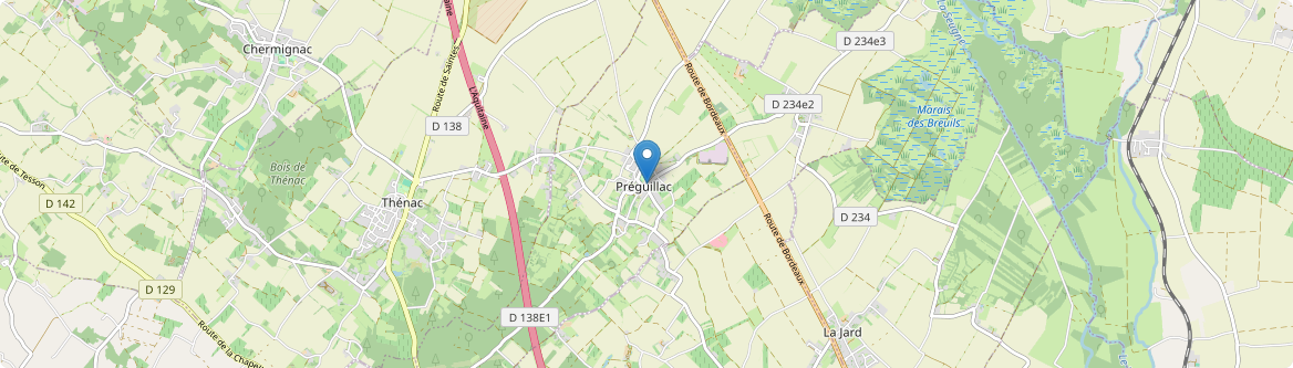 Préguillac - Carte