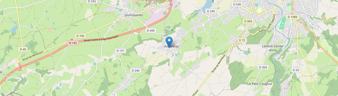 Prémilhat - Carte