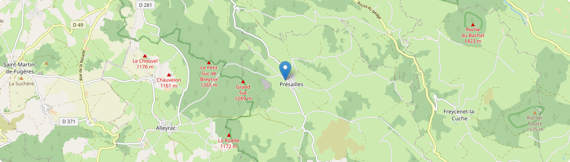 Présailles - Carte