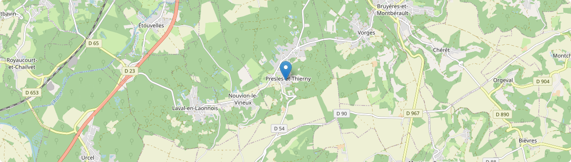 Presles-et-Thierny - Carte