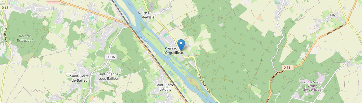 Pressagny-l'Orgueilleux - Carte