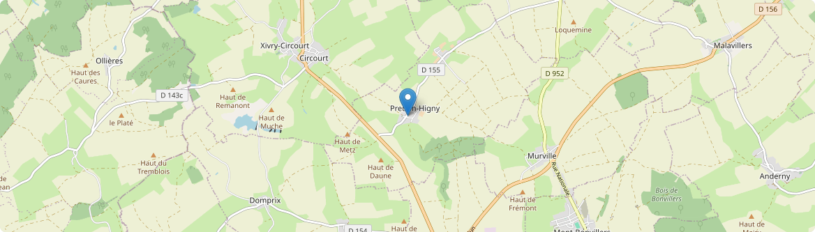 Preutin-Higny - Carte