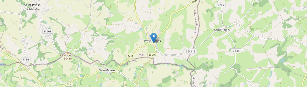 Préveranges - Carte