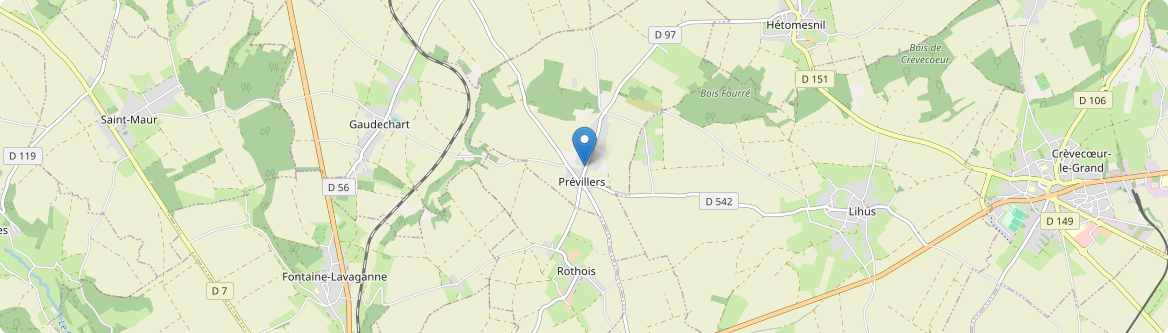 Prévillers - Carte