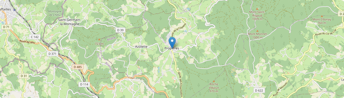 Propières - Carte