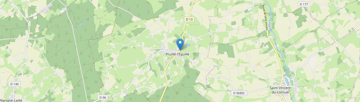 Pruillé-l'Éguillé - Carte