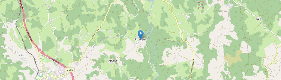 Prunières - Carte