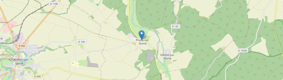 Prusly-sur-Ource - Carte