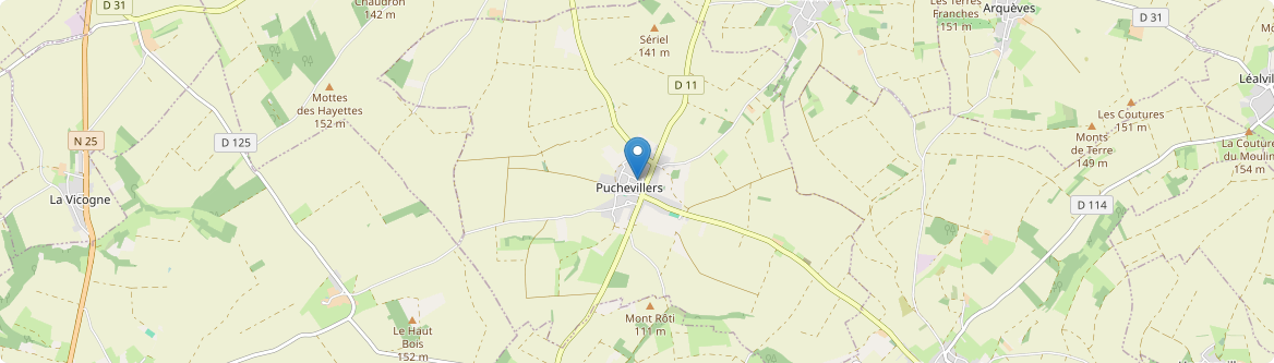 Puchevillers - Carte