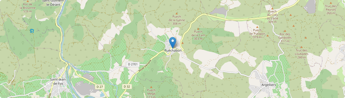 Puéchabon - Carte