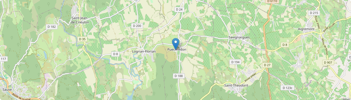 Puechredon - Carte