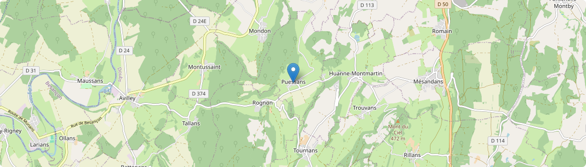 Puessans - Carte