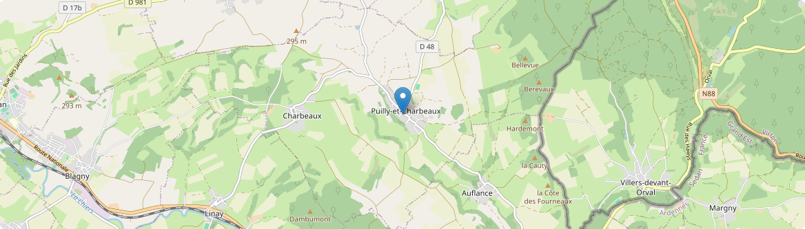 Puilly-et-Charbeaux - Carte