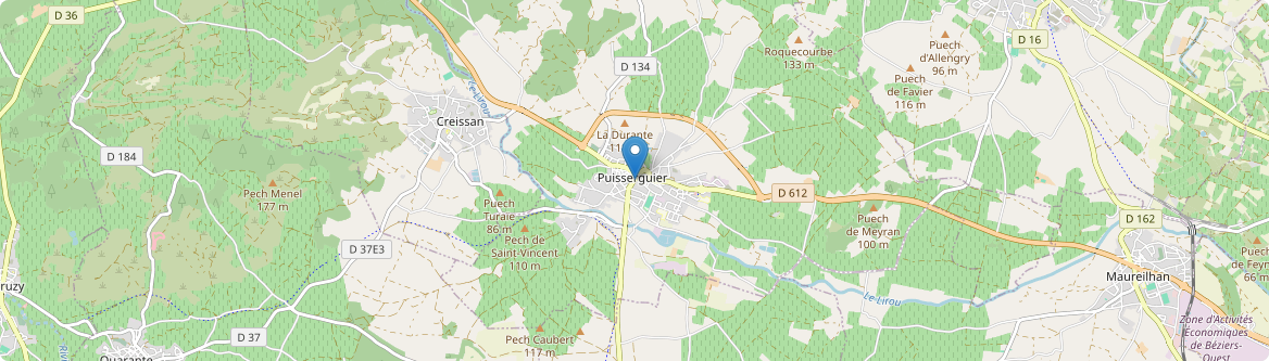 Puisserguier - Carte