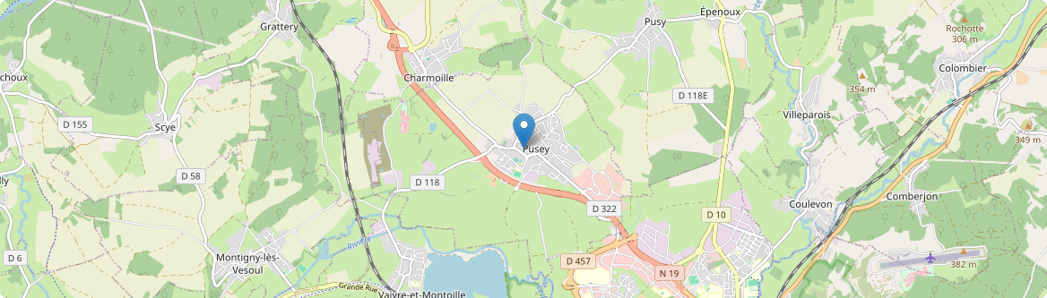 Pusey - Carte