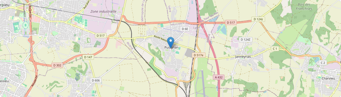 Pusignan - Carte