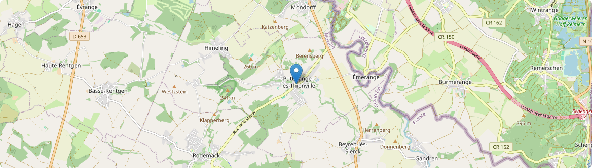 Puttelange-lès-Thionville - Carte