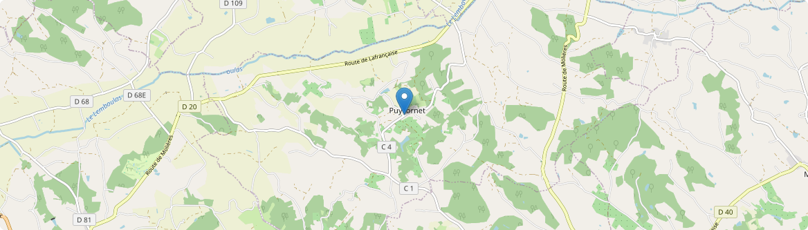 Puycornet - Carte