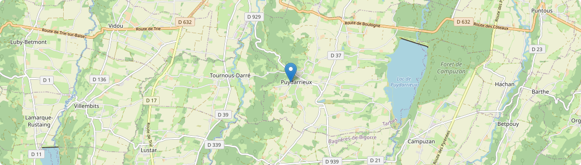 Puydarrieux - Carte