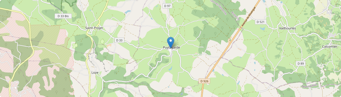 Puylagarde - Carte