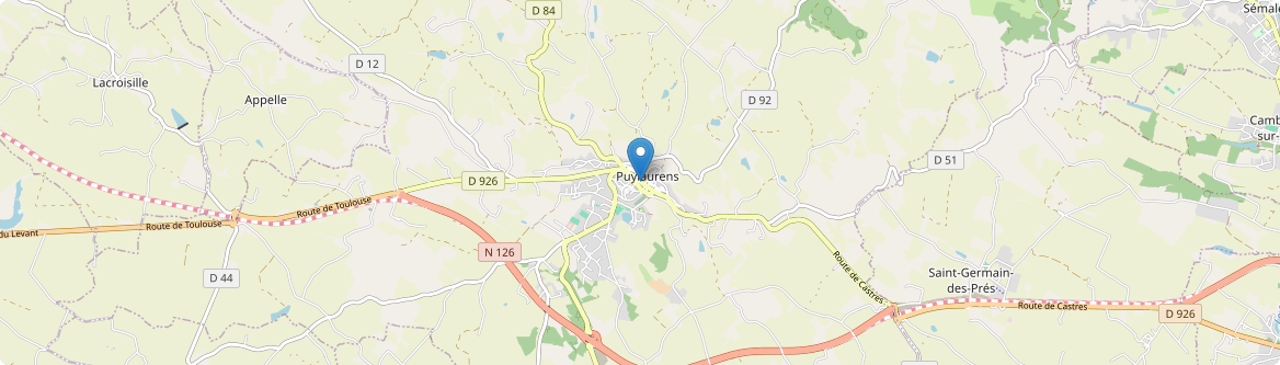 Puylaurens - Carte