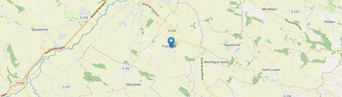 Puylausic - Carte