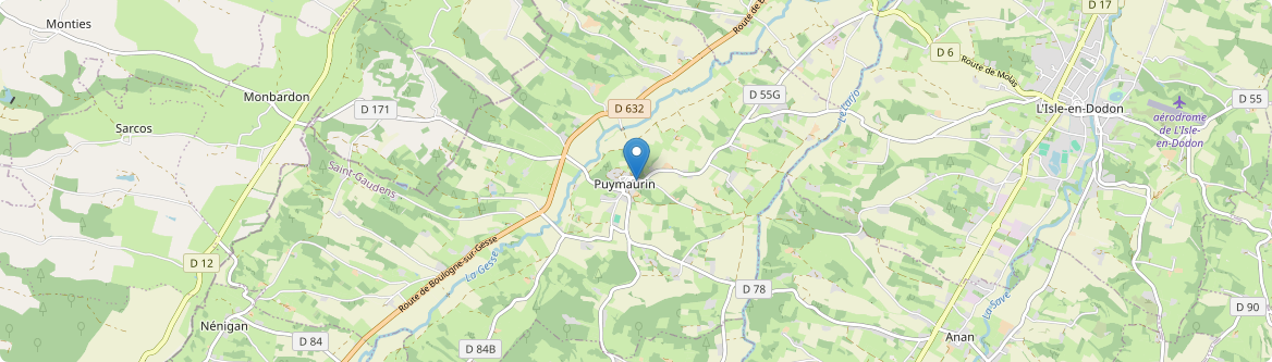 Puymaurin - Carte