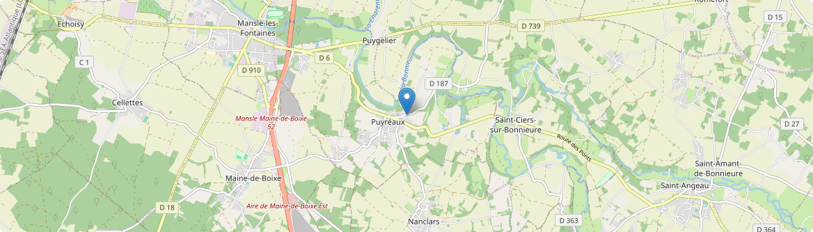 Puyréaux - Carte