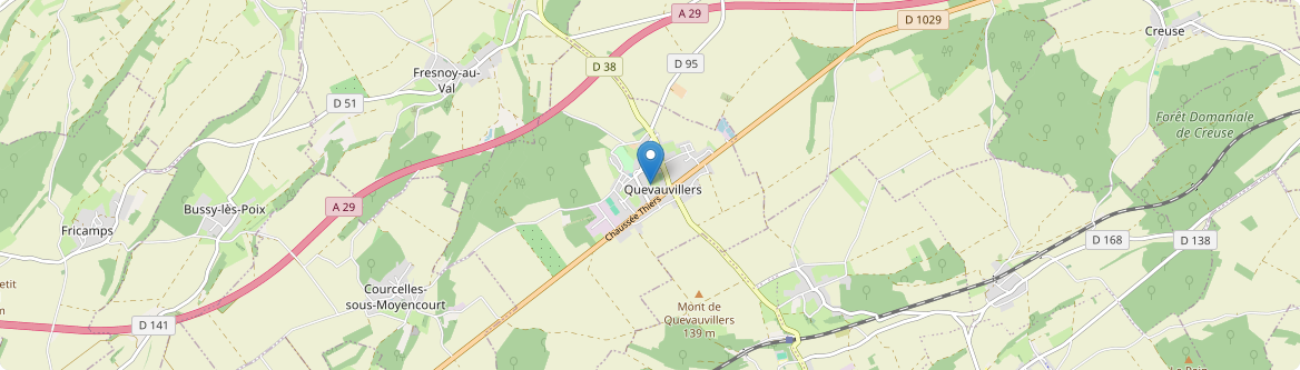 Quevauvillers - Carte