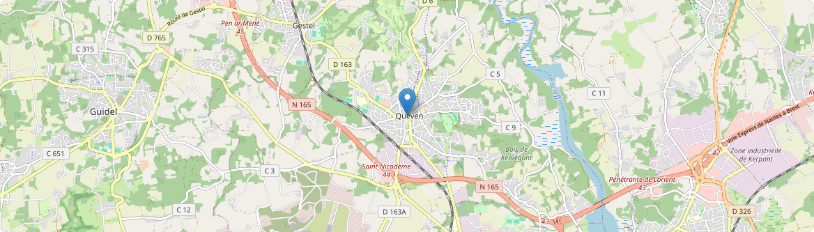 Quéven - Carte