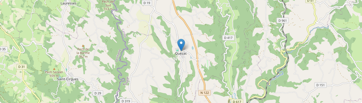 Quézac - Carte