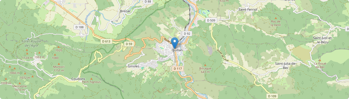 Quillan - Carte