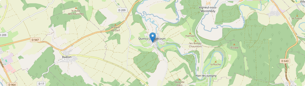 Quincy-Landzécourt - Carte