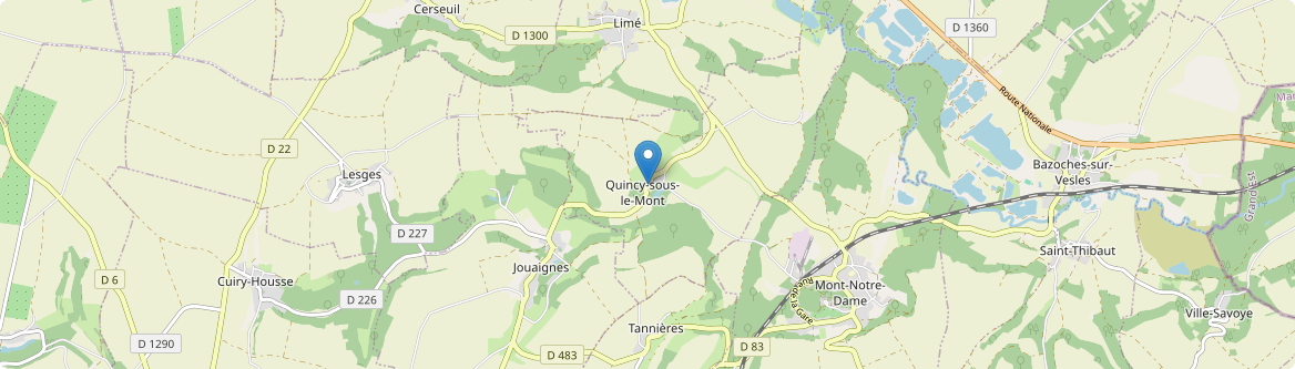 Quincy-sous-le-Mont - Carte